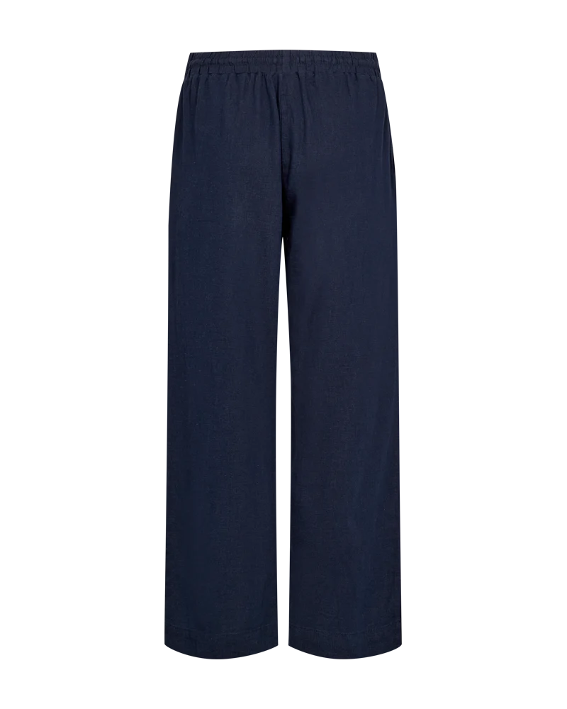 FQLAVA - KNÖCHELHOSE MIT LEINEN - BLAU