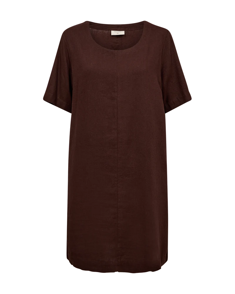 FQLAVA - LEINENKLEID - BRAUN