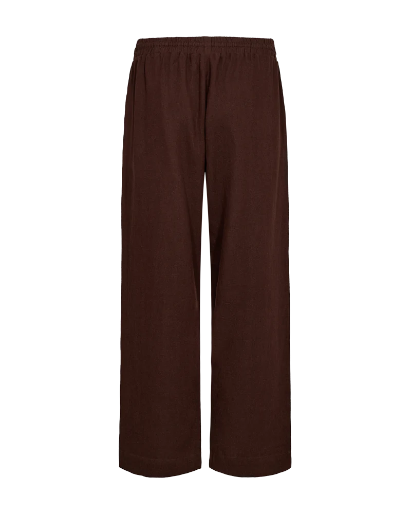 FQLAVA - KNÖCHELHOSE MIT LEINEN - BRAUN