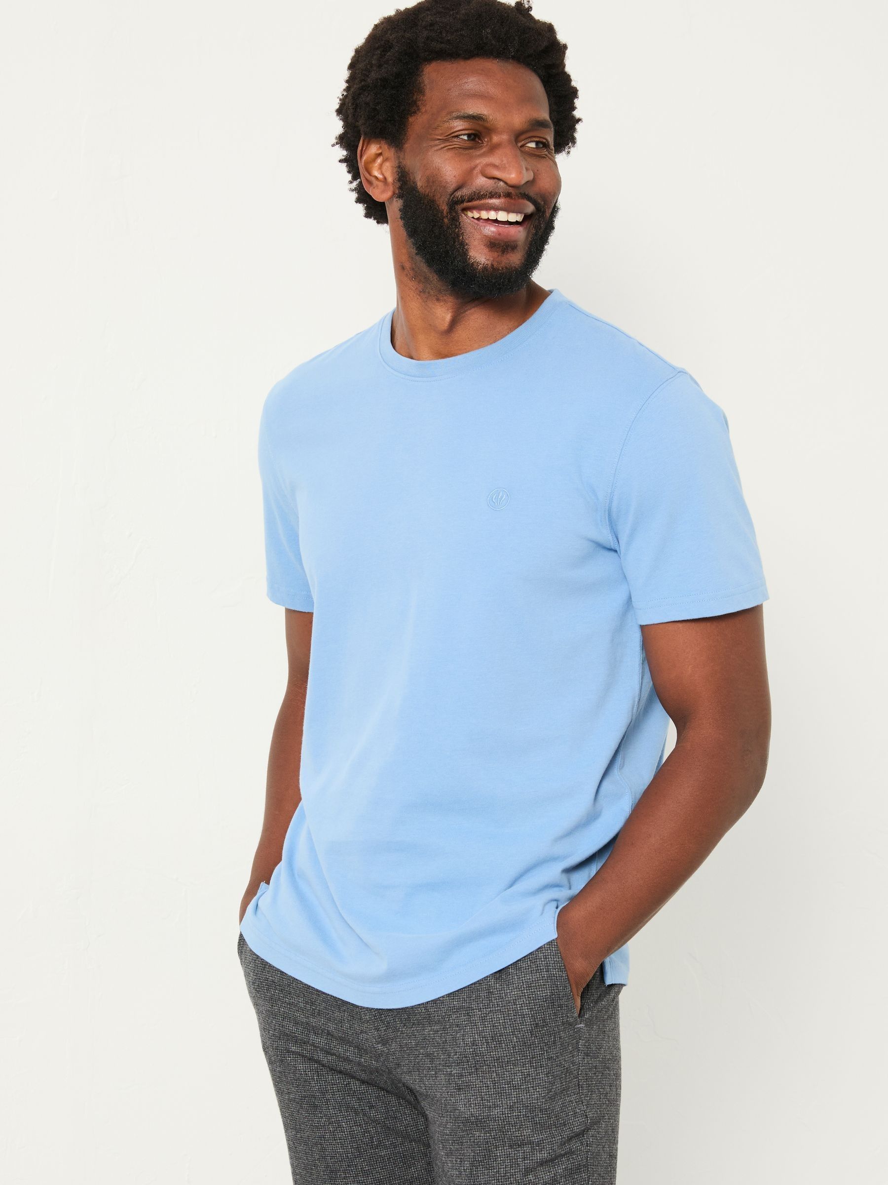 Lulworth Chambray Blue Short Sleeve T-Shirt