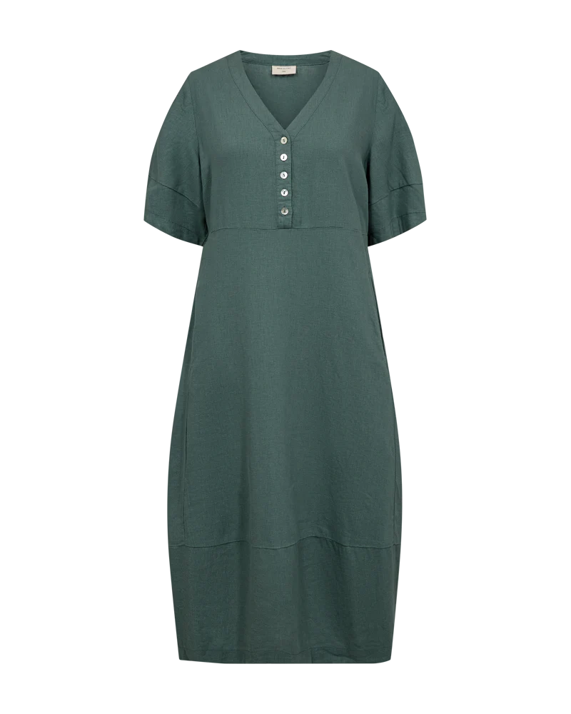 FQLAVA - LEINENKLEID - GRÜN