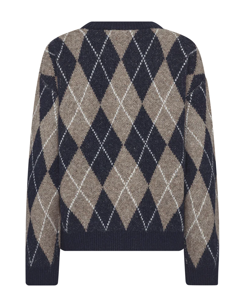FQARGYLE - PULLOVER - BLAU UND BRAUN