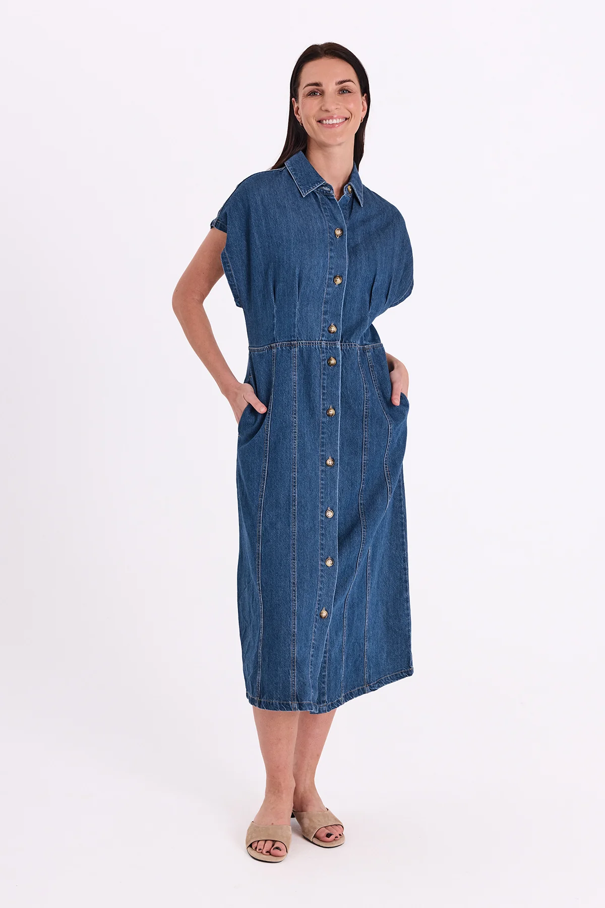 FQALIA - DENIM KLEID - BLAU