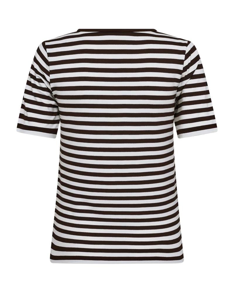 FQLIANA - T-SHIRT - WEISS UND BRAUN