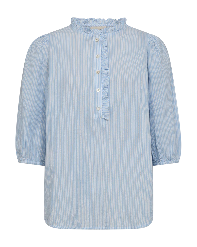 FQROLLY - GESTREIFTE BLUSE - BLAU UND WEISS