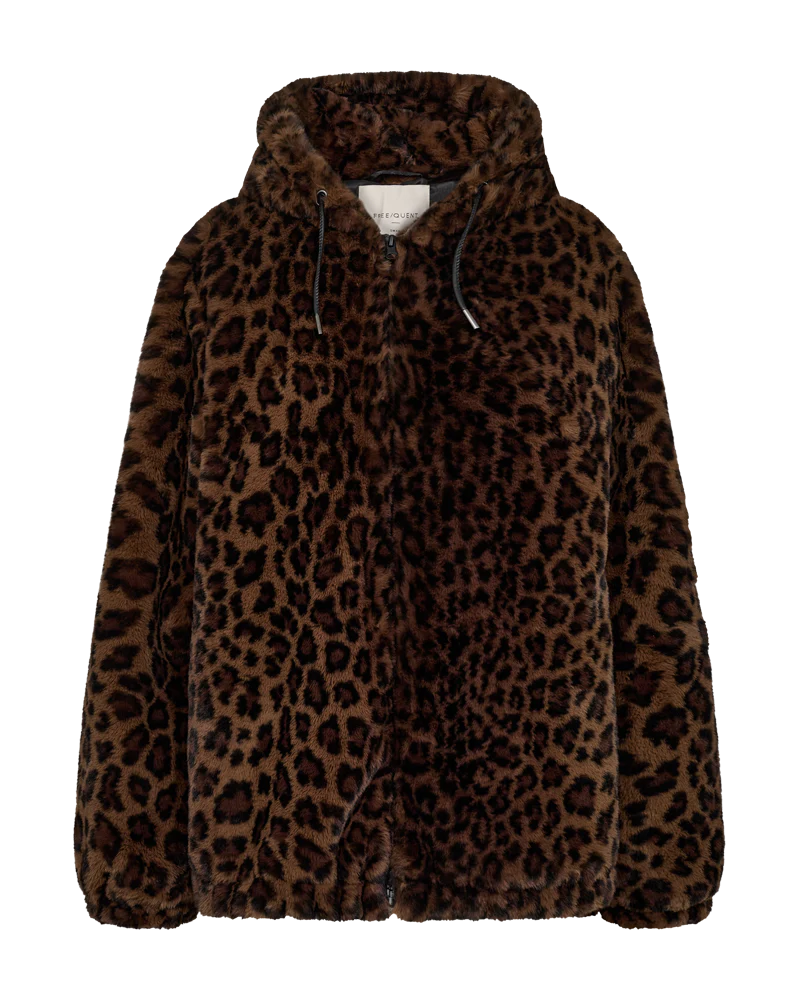 FREEQUENT PONA JACKE - SCHWARZ UND  BRAUN