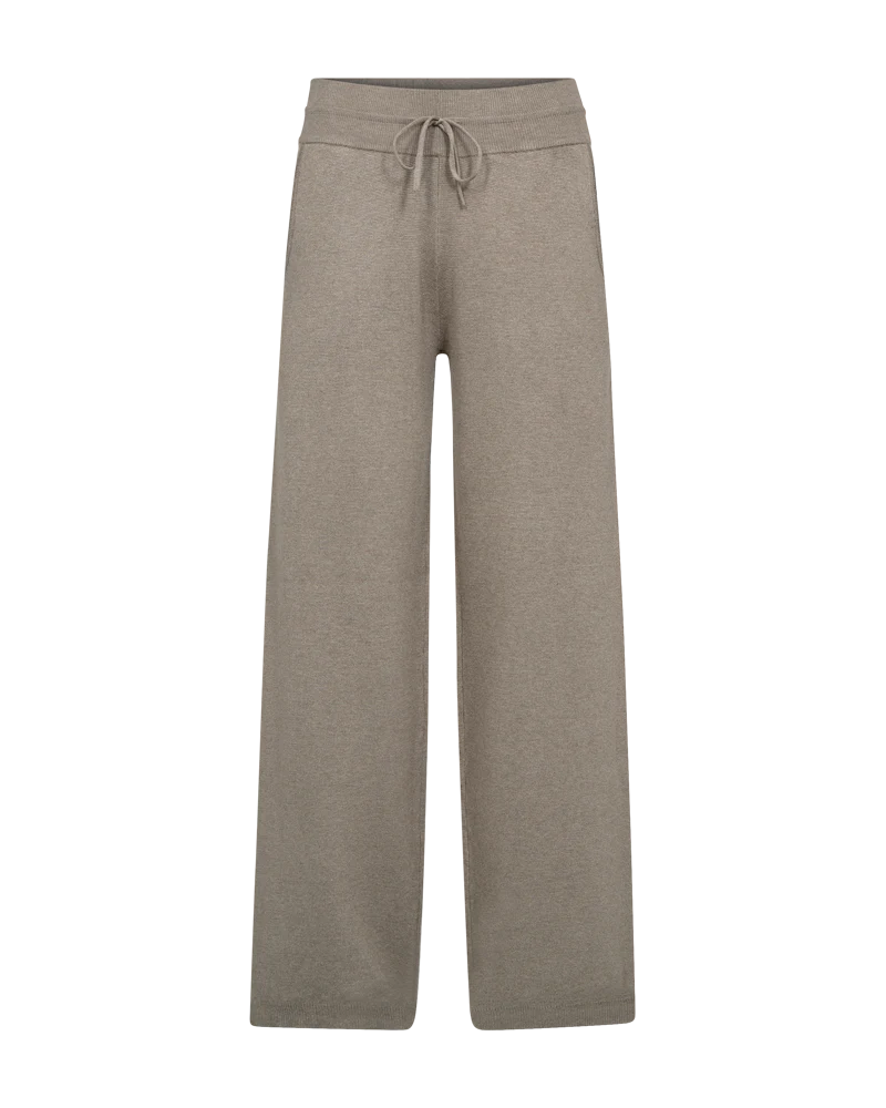 FQANI - HOSE MIT ELASTISCHEM SAUM - BRAUN