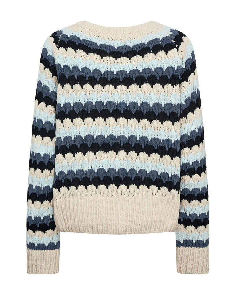 FQNEZZY - PULLOVER - BLAU UND  BEIGE