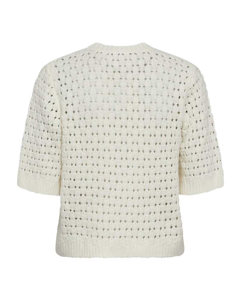 FQFLOTTA - GESTRICKTER CARDIGAN - WEISS