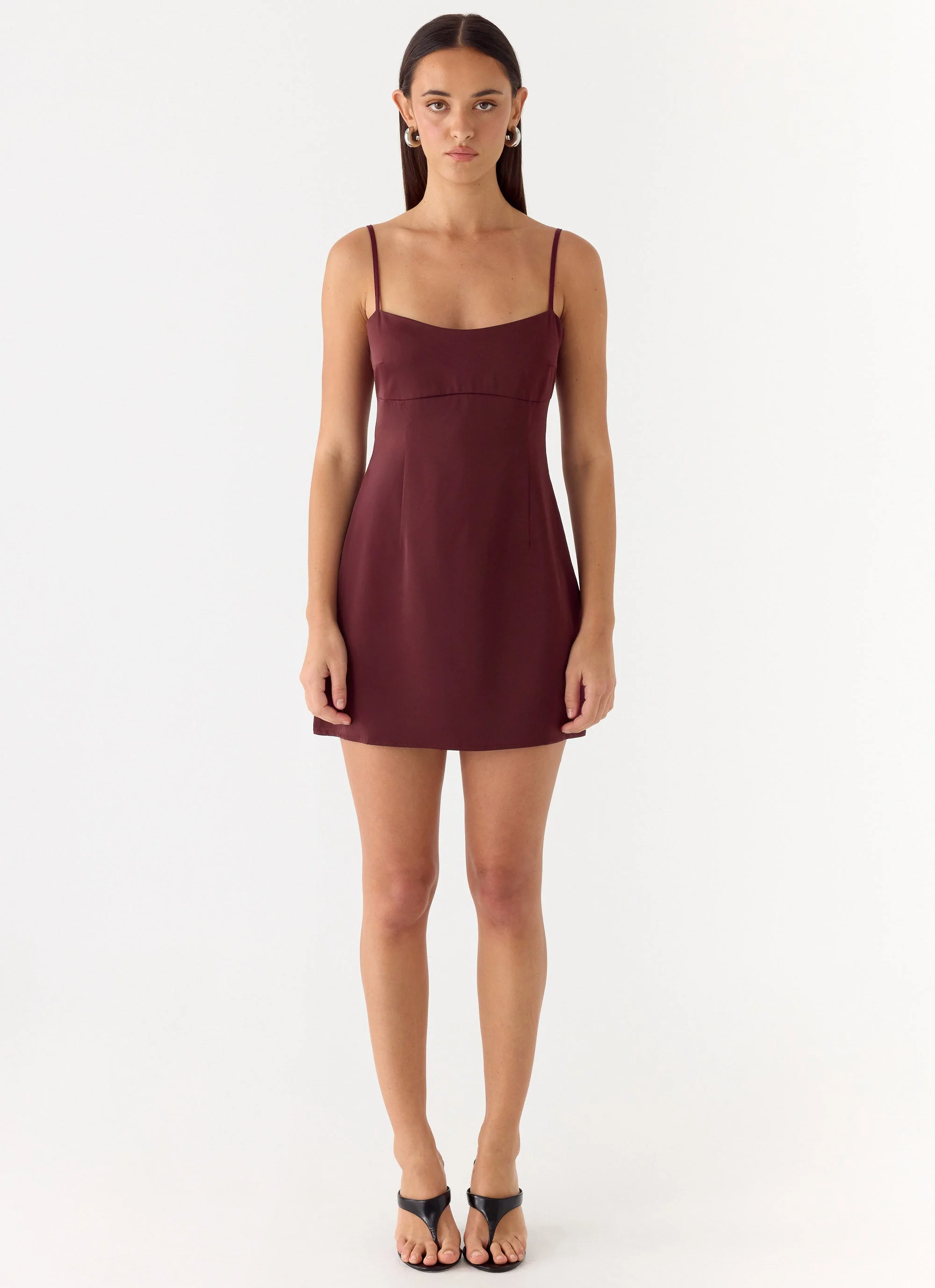 Clementine Mini Dress - Merlot