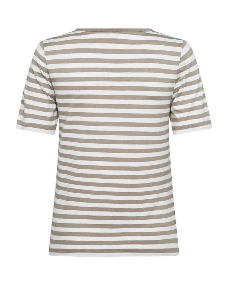 FQLIANA - T-SHIRT - WEISS UND  BEIGE