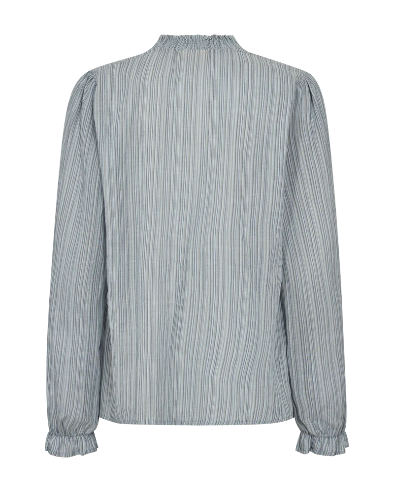 FQHELLY – BLUSE MIT STREIFEN - BLAU UND  BEIGE