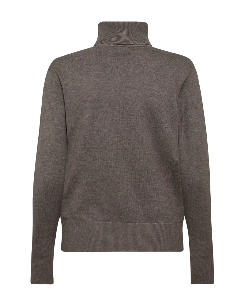 FQKATIE - ROLLKRAGEN PULLOVER - BRAUN