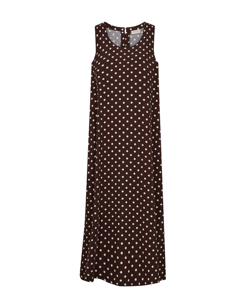 FQLAVISCO - KLEID - BRAUN UND WEISS