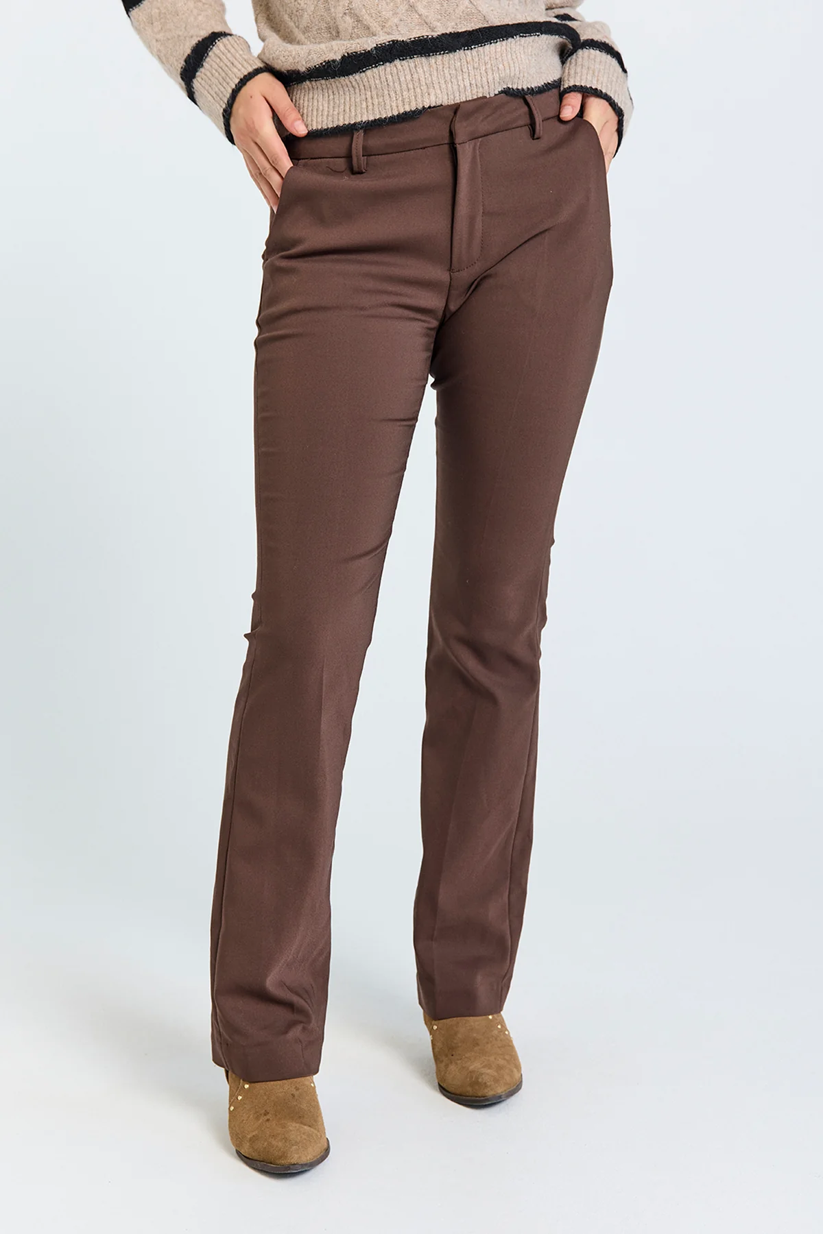 FQISADORA – HOSEN – BOOTCUT - BRAUN