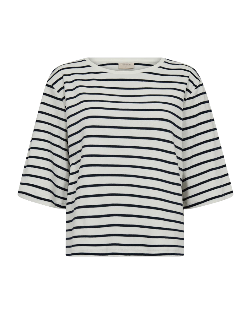 FQMILA - T-SHIRT - WEISS UND BLAU