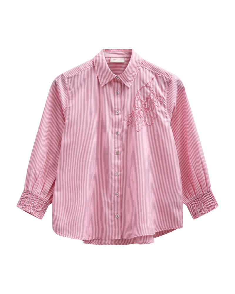 FQEVALINA – HEMD MIT STICKEREI - ROSA