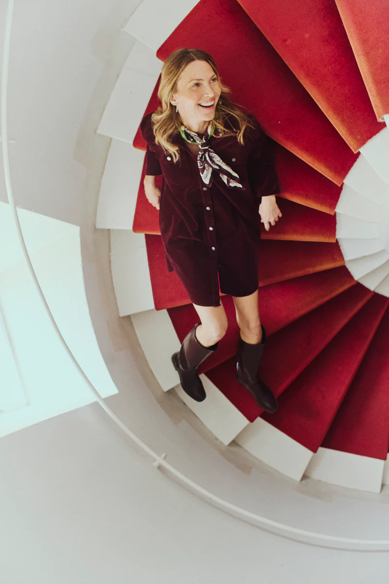 FQCORDY – KLEID AUS FLANELL - BORDEAUX
