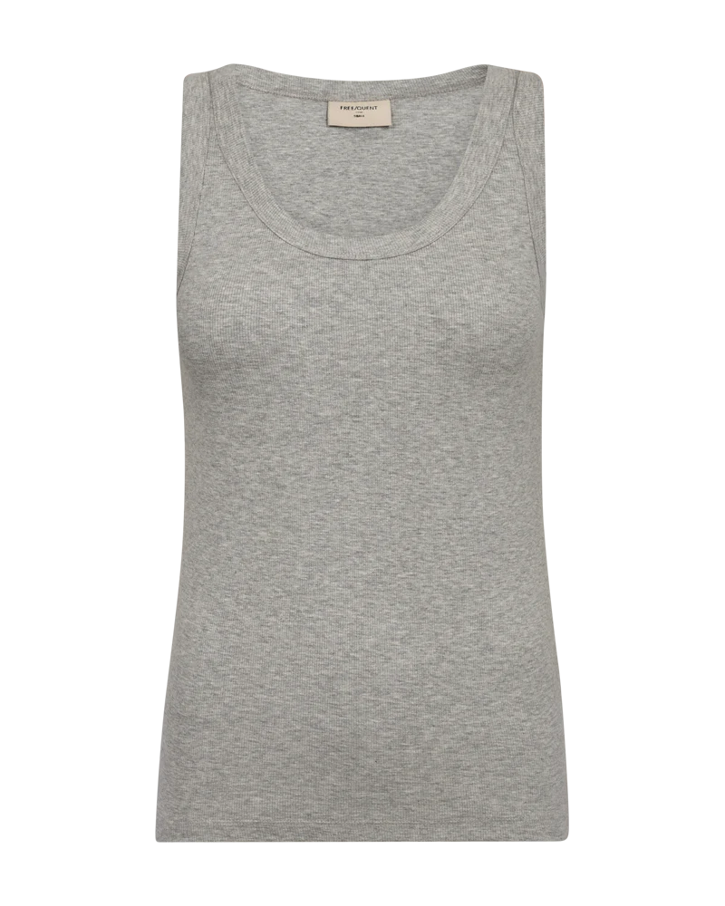 FQHI – RIPPENGESTRICKTES TOP - GRAU