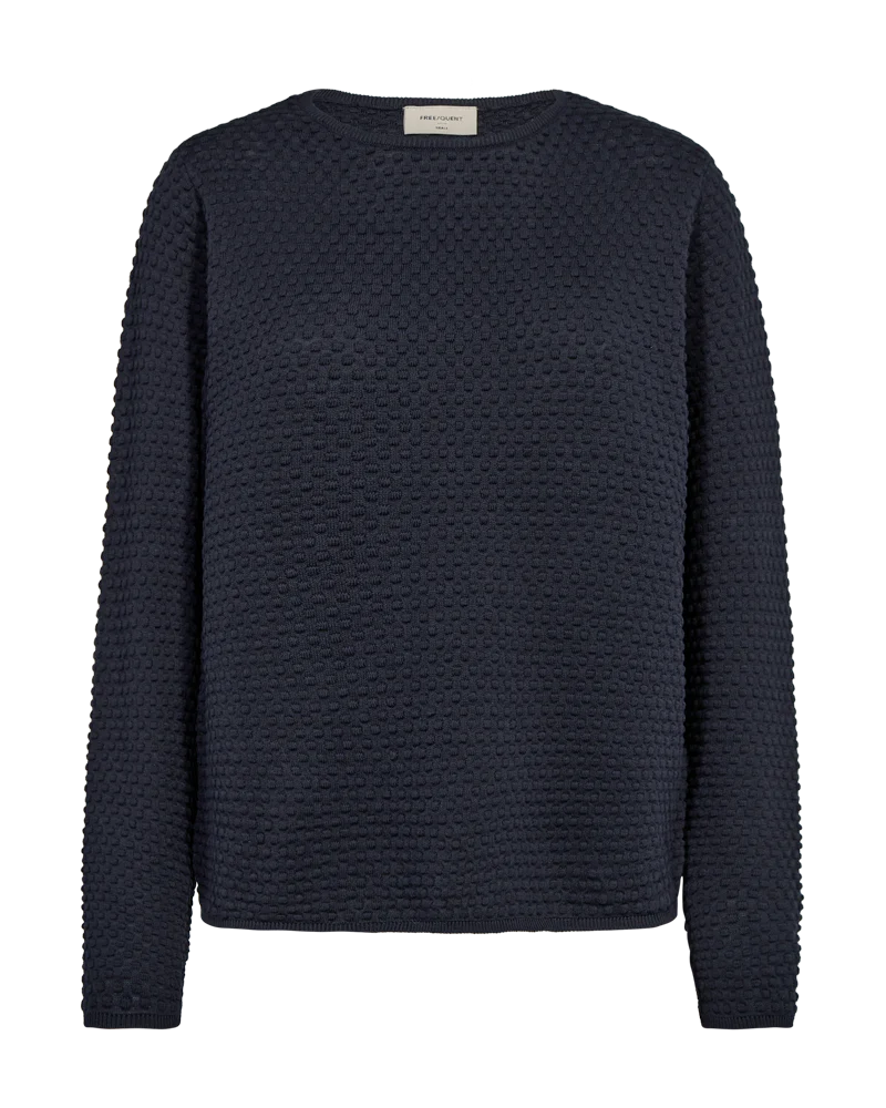 FQDODO - PULLOVER MIT GEPUNKTETER TEXTUR - BLAU