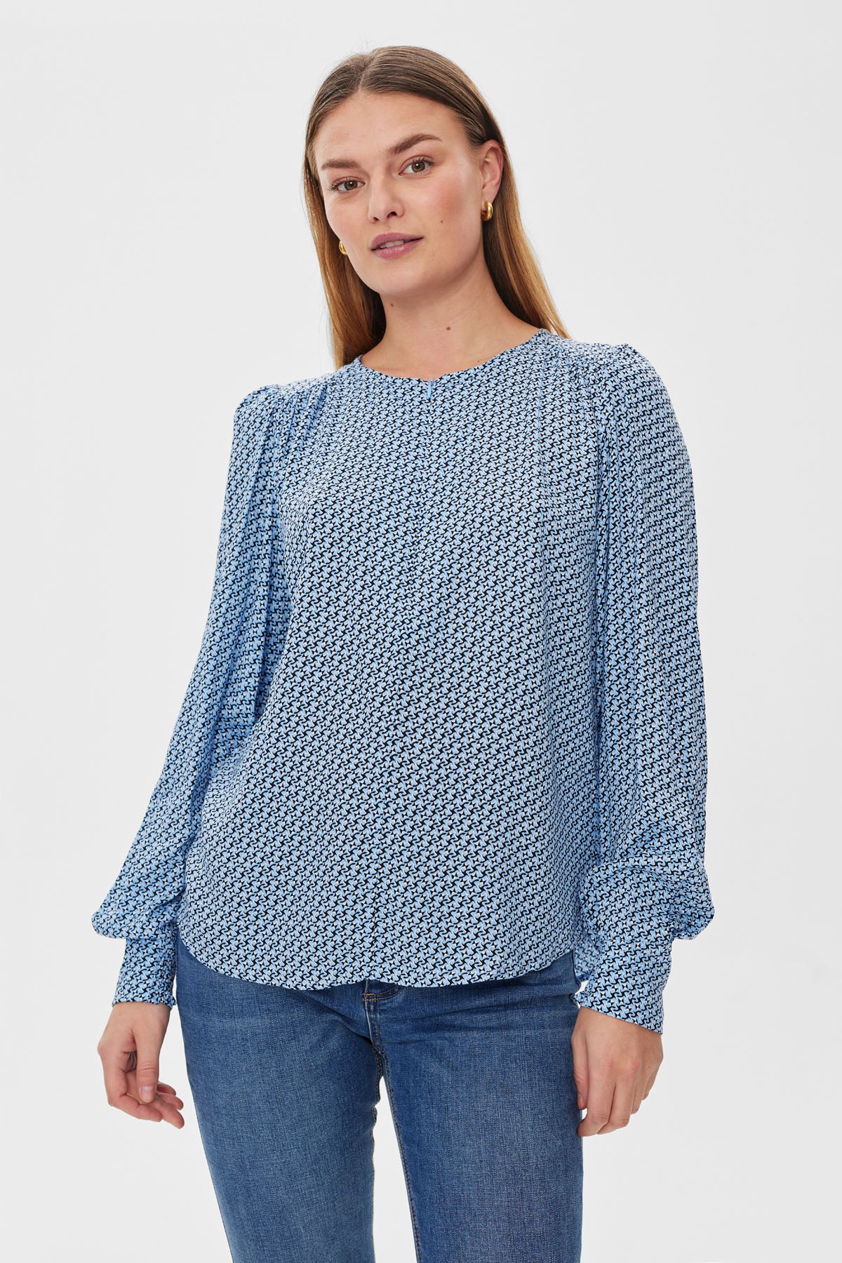 FQADNEY - BLUSE - SCHWARZ UND BLAU