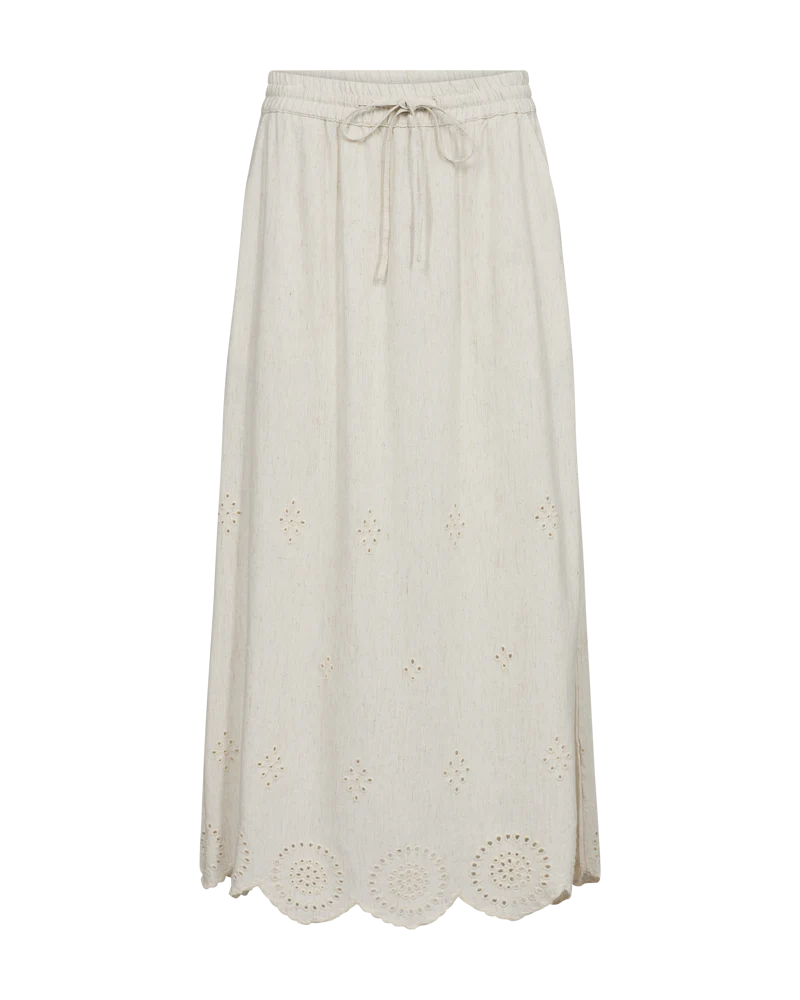 FQLINUS – ROCK MIT STICKEREI ANGLAISE - BEIGE
