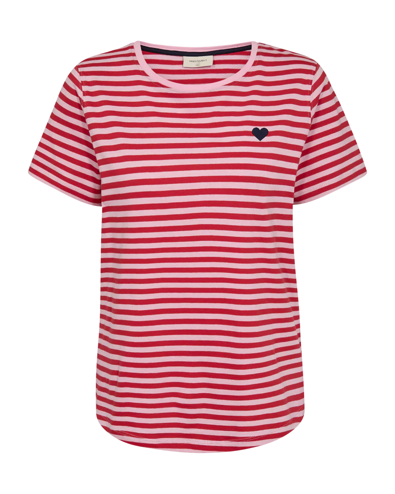 FQMIAN - T-SHIRT - ROT UND ROSA