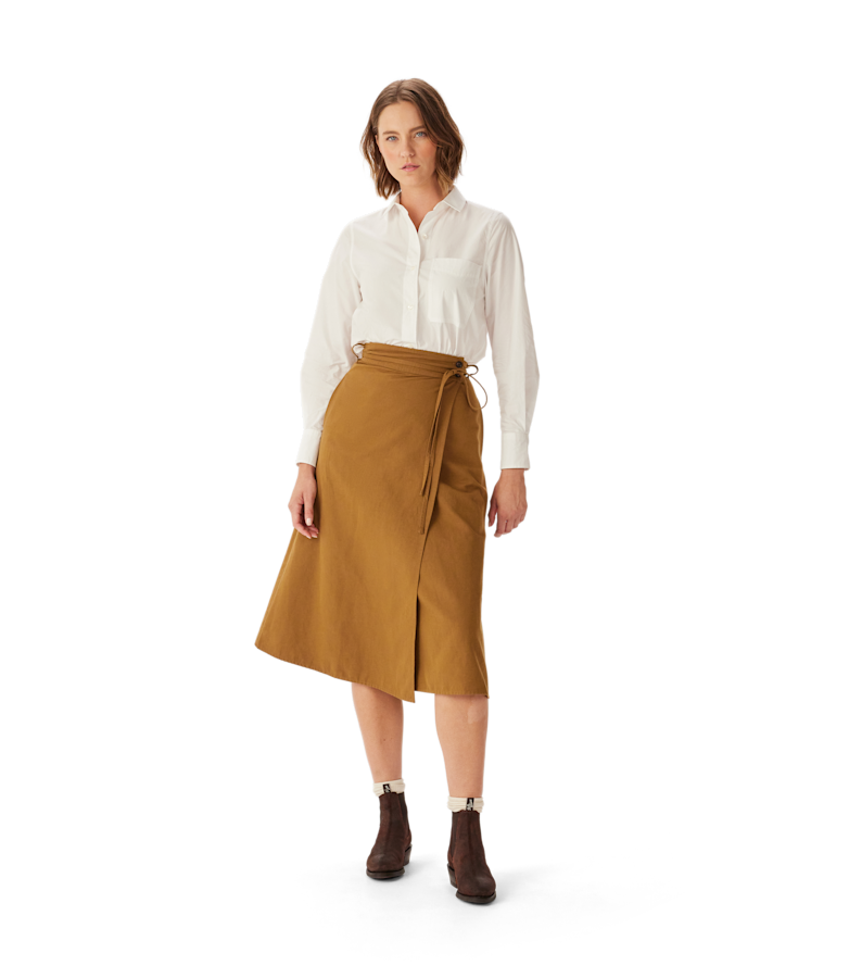 Keirle twill wrap skirt