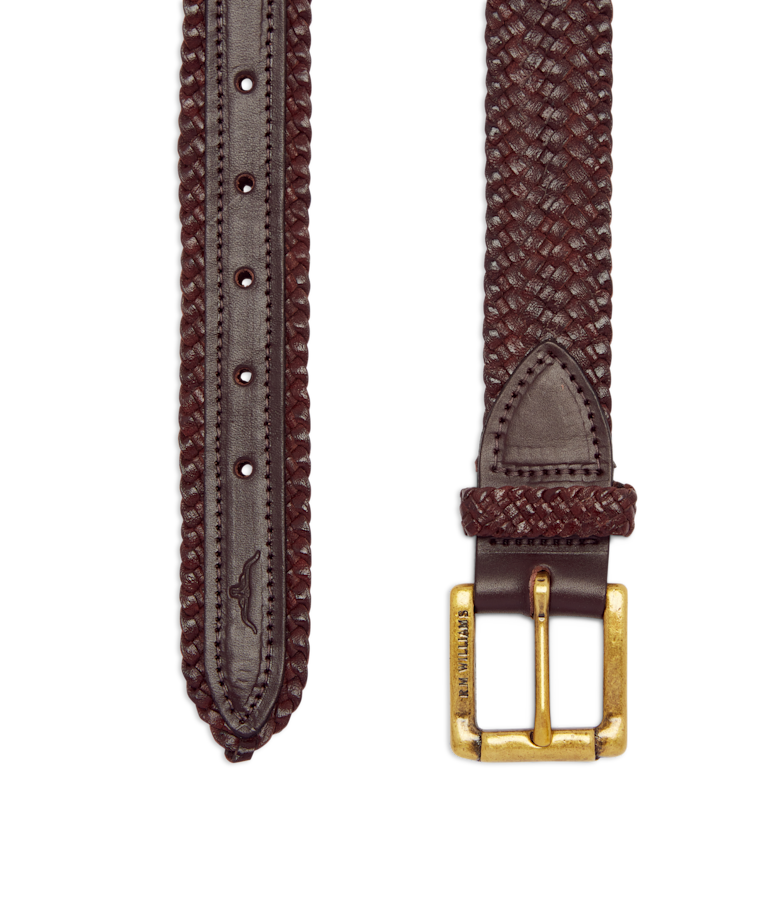 Slim Plaited Buckle belt