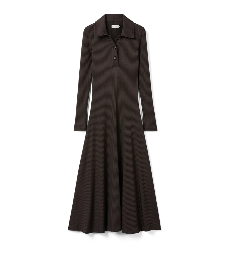 Brunswick ribbed jersey dress