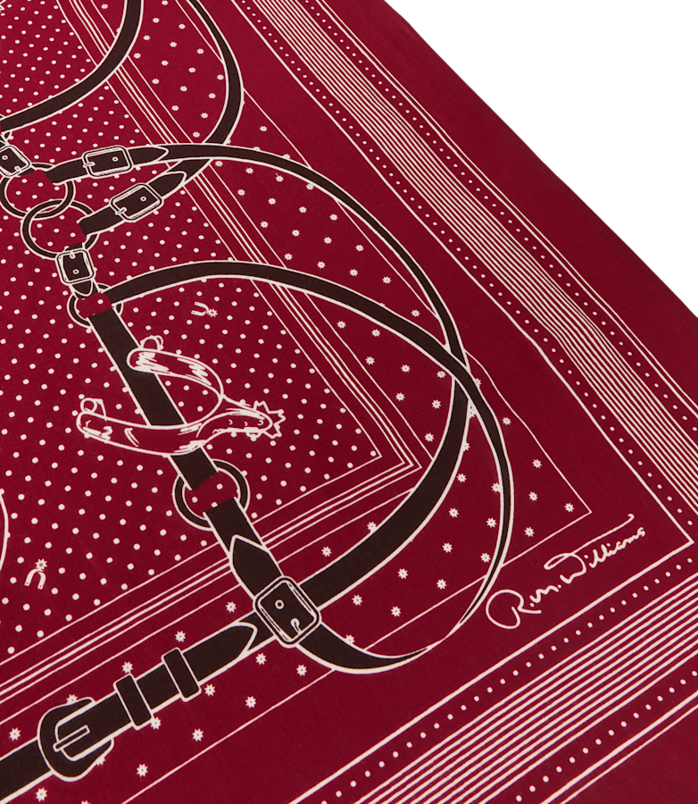 Drawn bridle cotton scarf