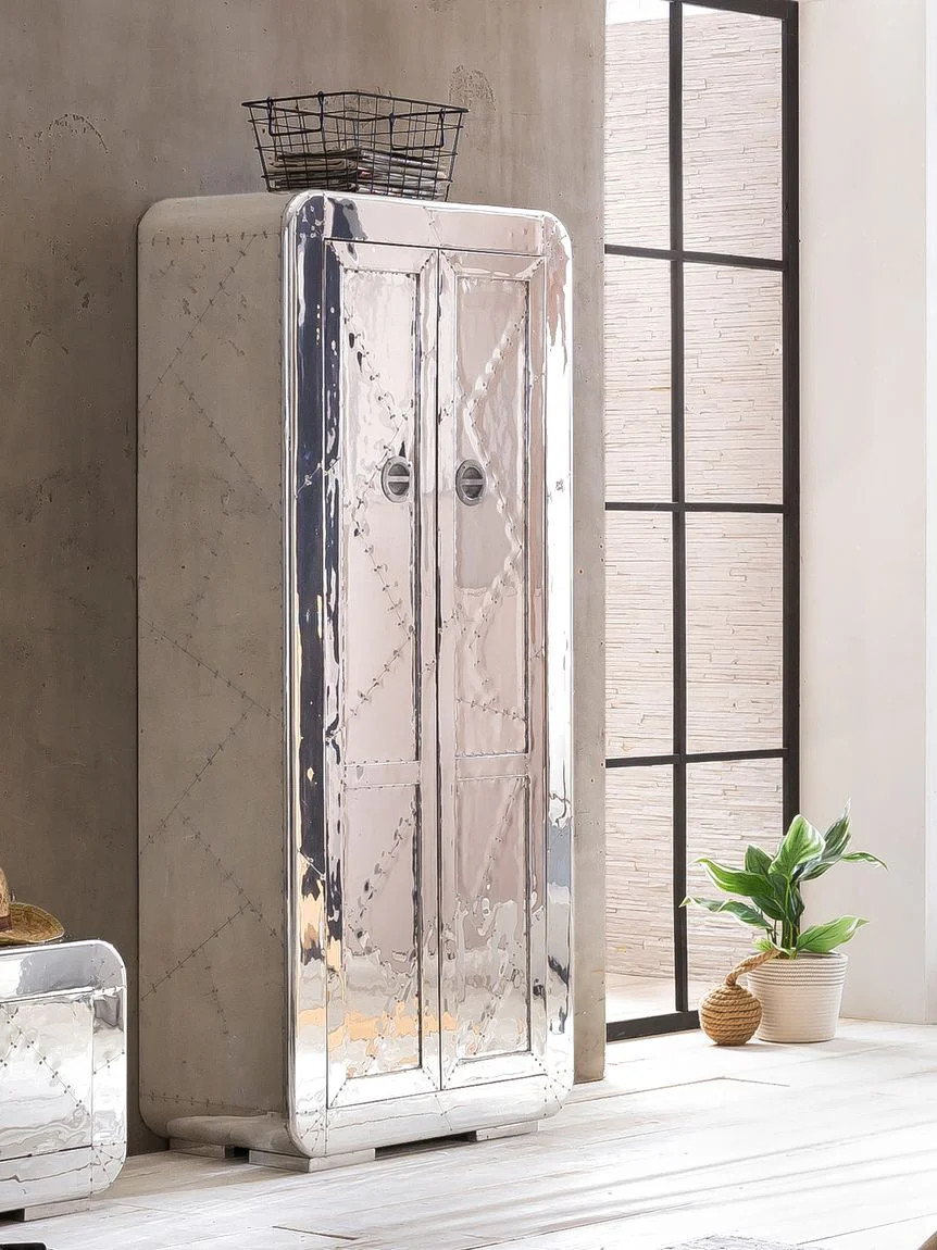 AIRMAN Schrank 2-türig Silber