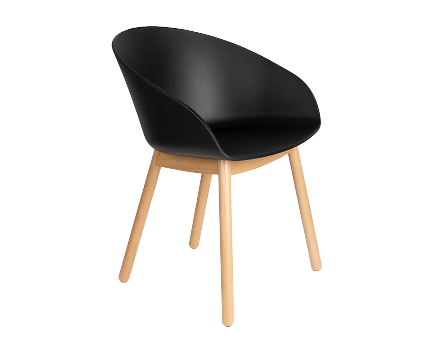 Void Armlehnen Stuhl Schwarz / Eiche 2er-Set