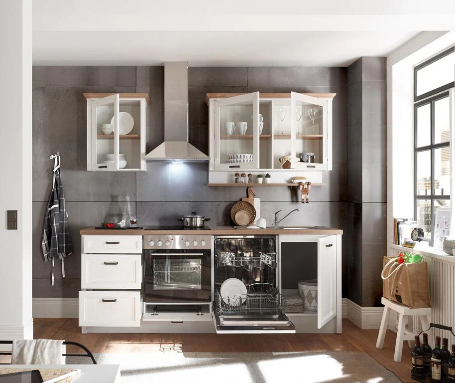 Jasmin 235 Küchenzeile Pinie hell / Artisan Eiche