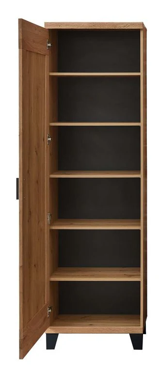 53861 Persiko Garderobenschrank fertig montiert Wildeiche massiv