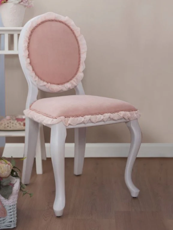 Cilek ROMANTIC Stuhl Kinderstuhl Schminkstuhl Weiß/Rosa