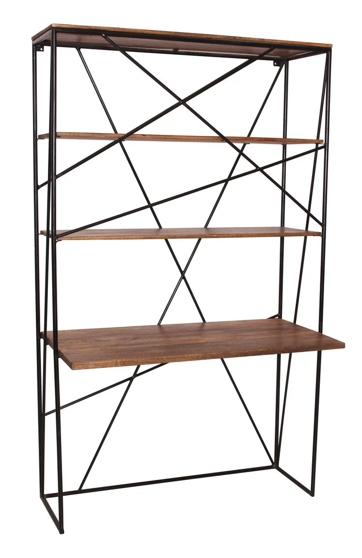 TOM TAILOR Sekretär hoch Schwarz / Antikbraun