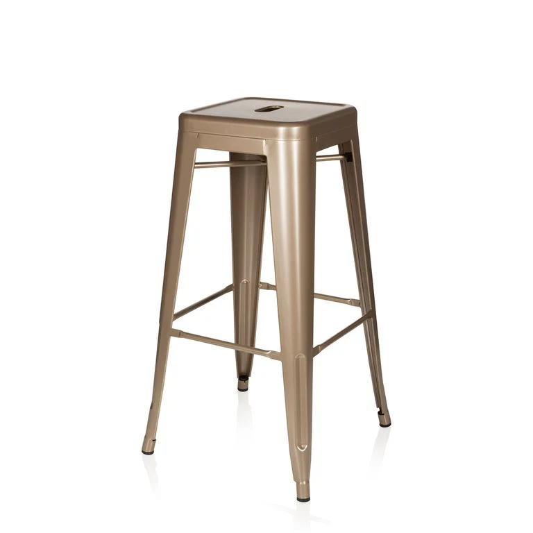 Barhocker VANTAGGIO HIGH Metallic / Beige
