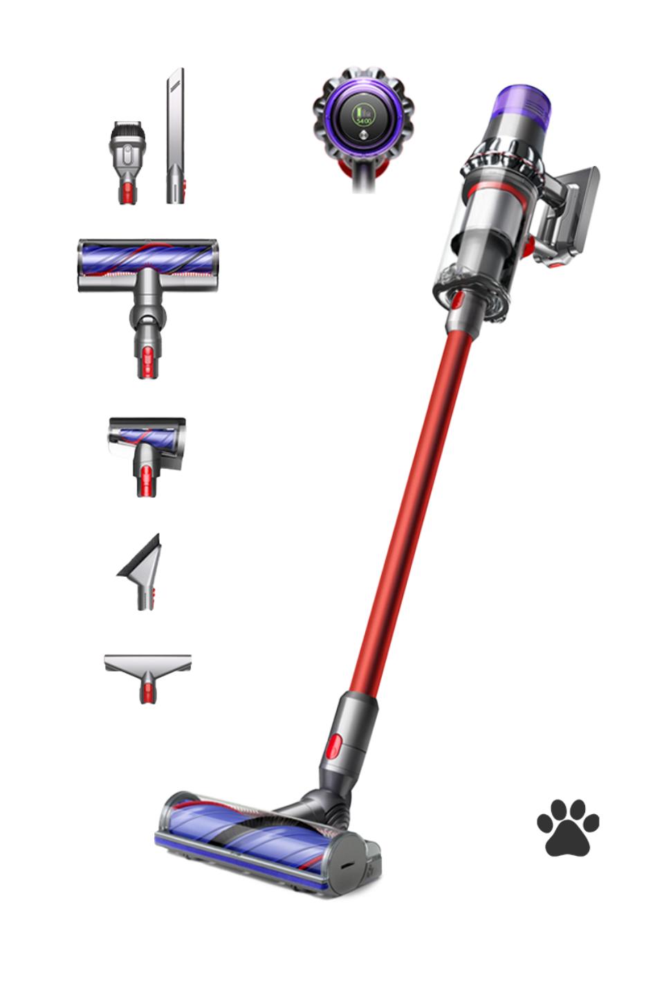 Dyson V11 Extra vacuum in Iron and red