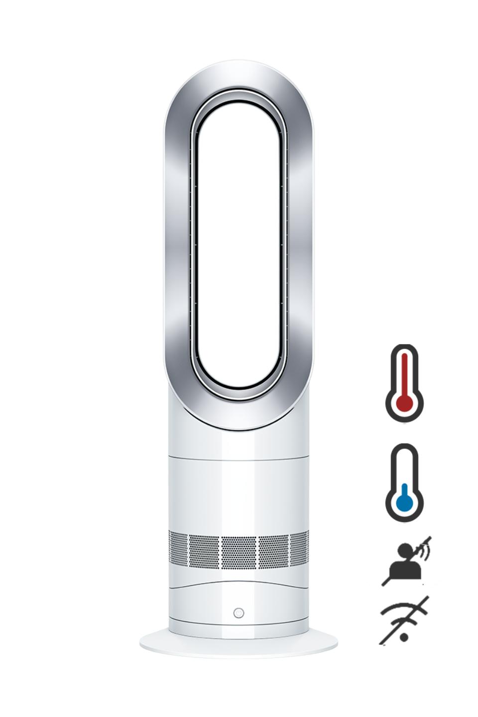 Dyson Hot+Cool™ Jet Focus AM09 fan heater (White/Nickel)