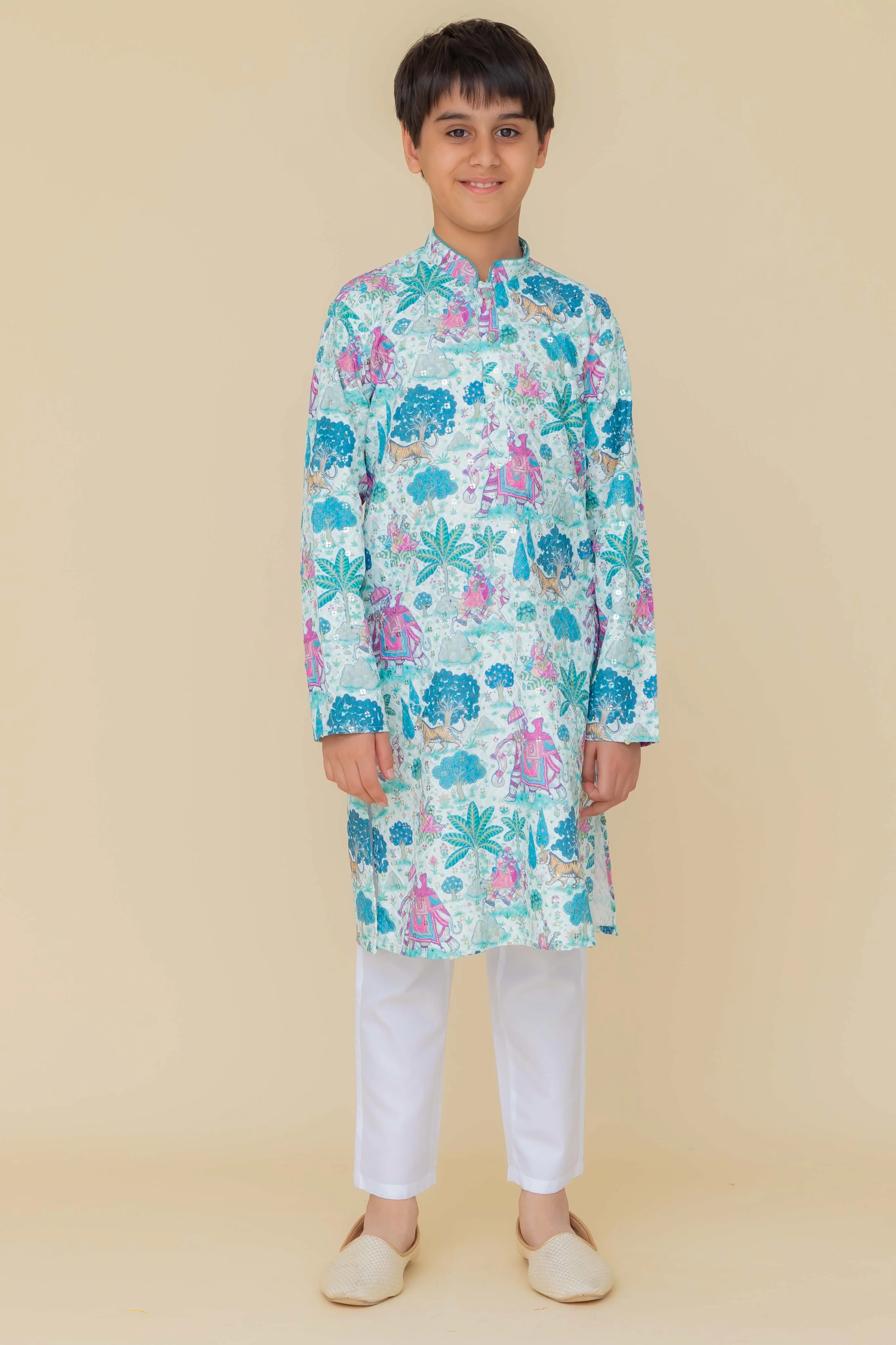 MLS KIDS PRINTED KURTA PAJAMA