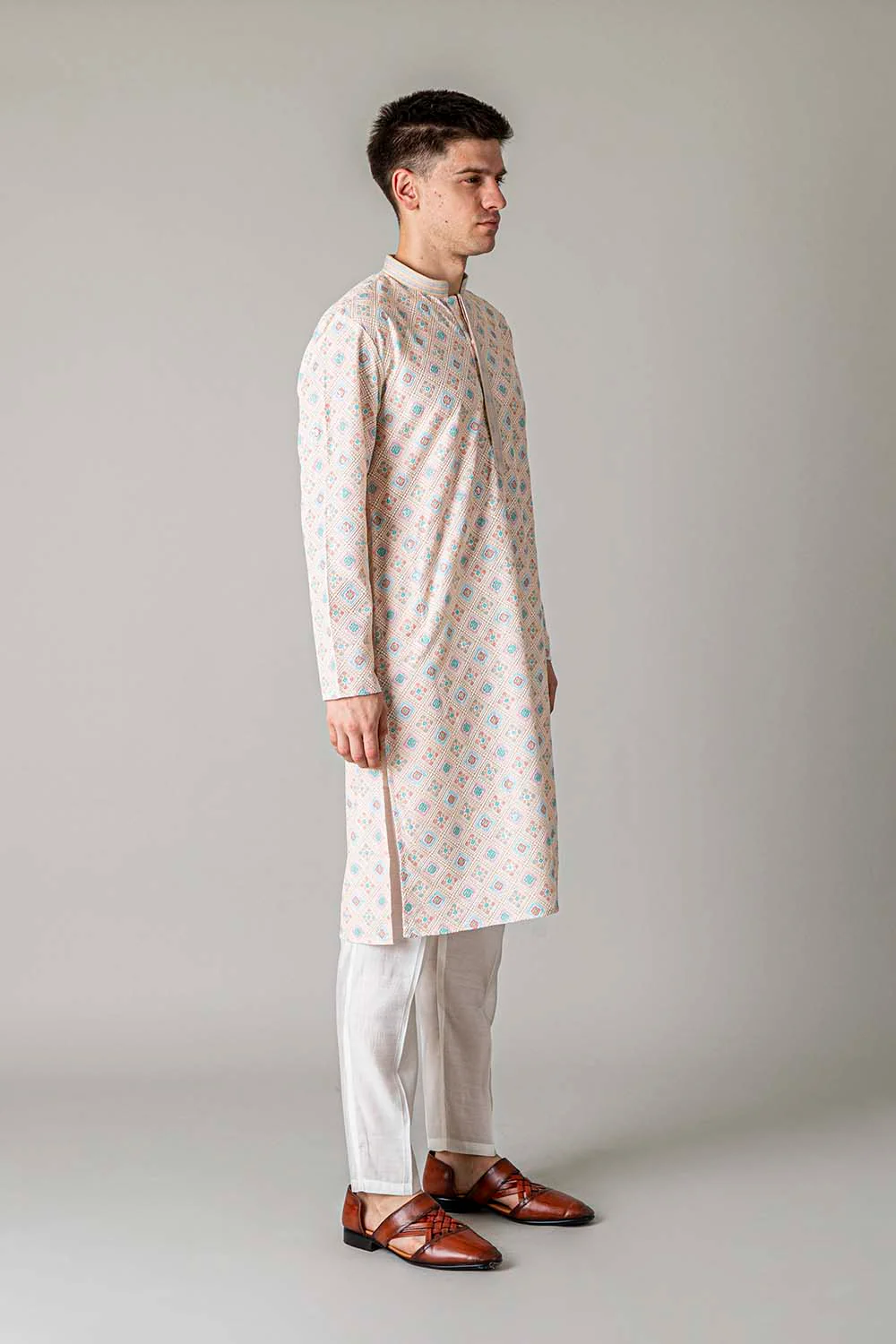 MLS EMBROIDERED KURTA PAJAMA
