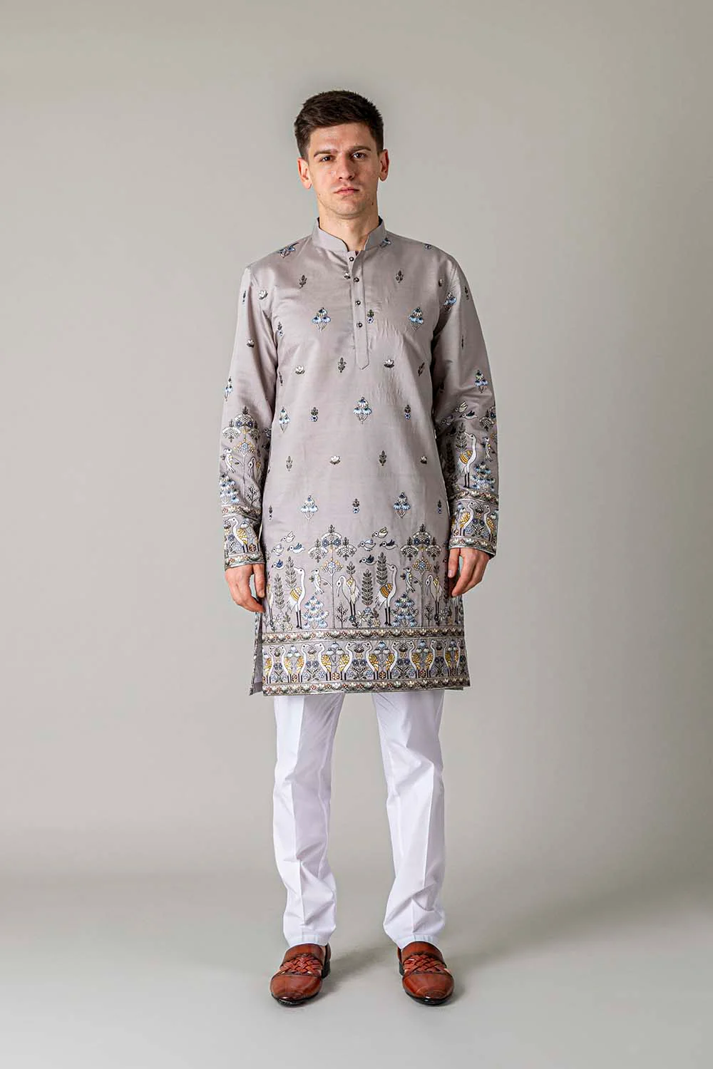 MLS EMBROIDERED KURTA PAJAMA