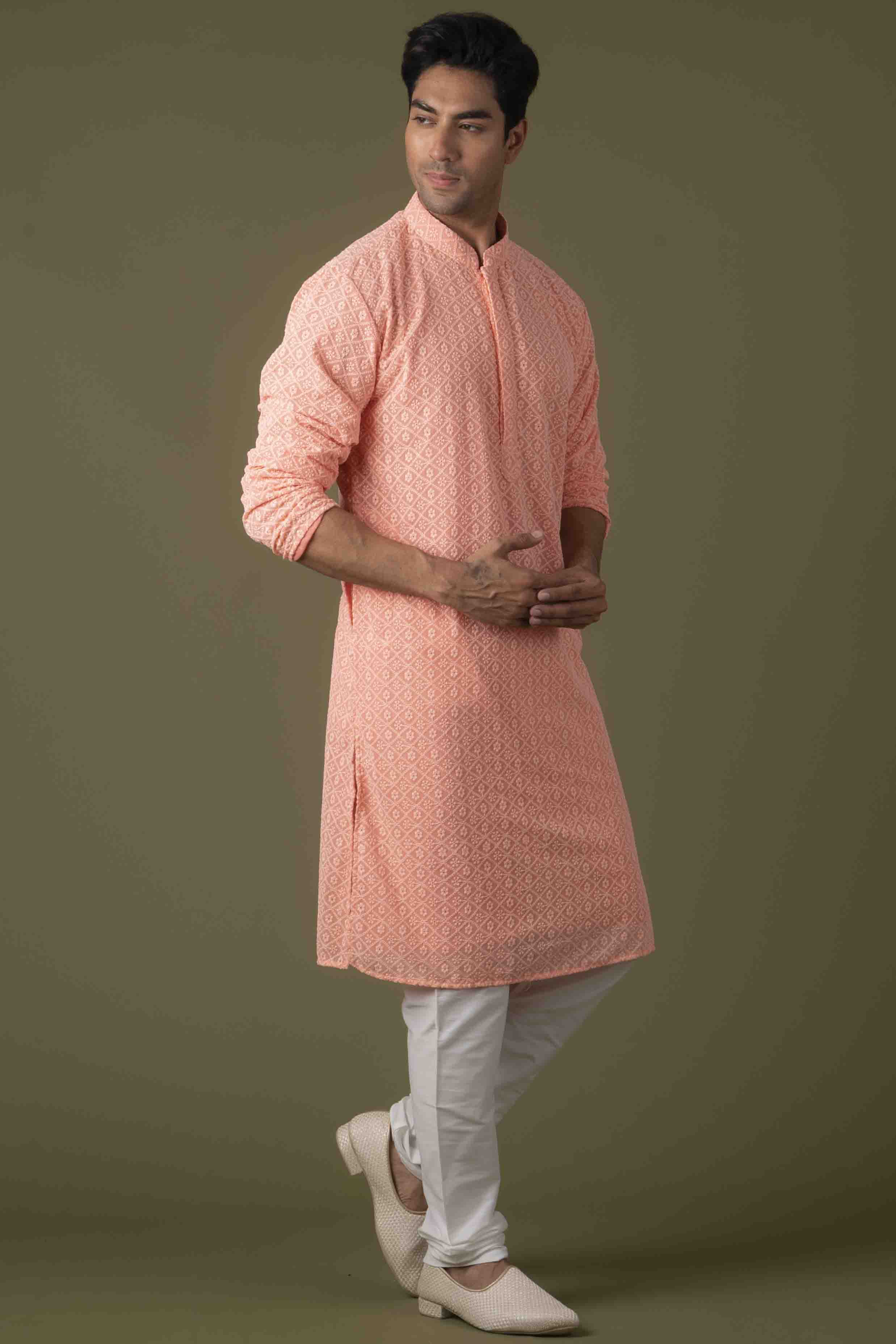 MLS CHIKANKARI KURTA PAJAMA