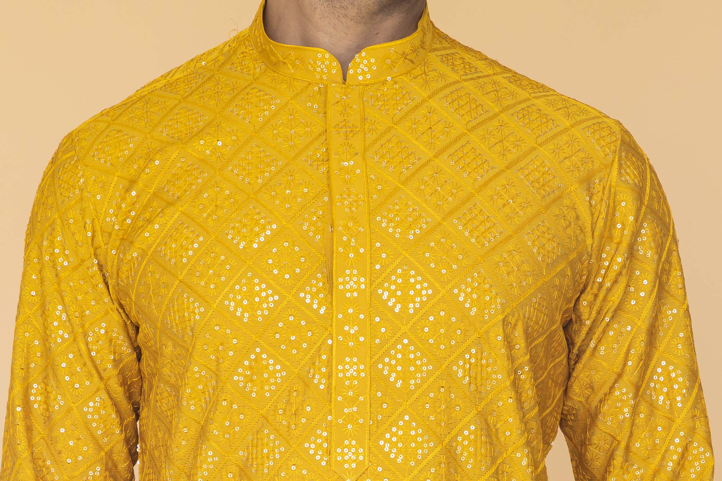 MLS EMBROIDERED KURTA PAJAMA