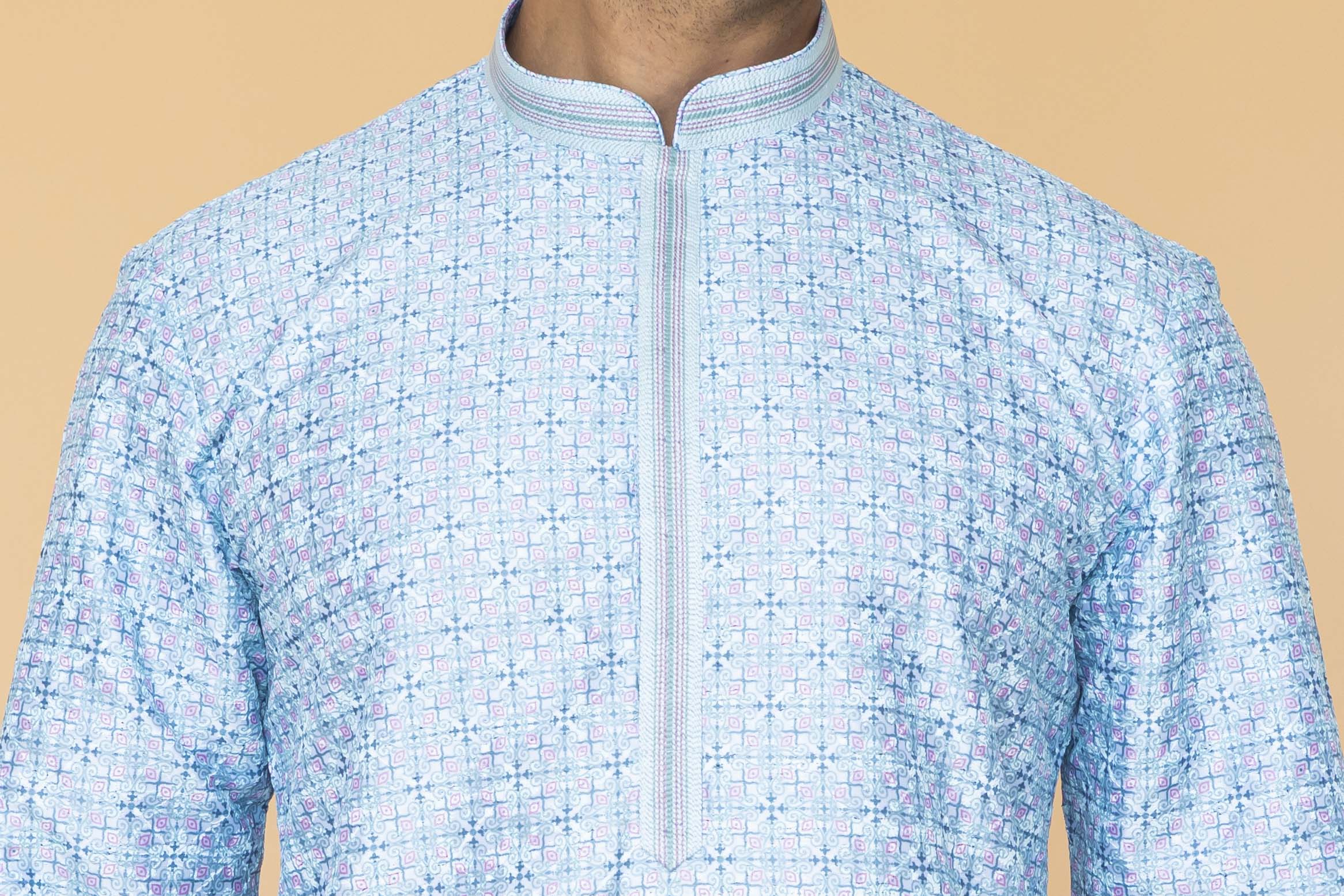 MLS EMBROIDERED KURTA PAJAMA