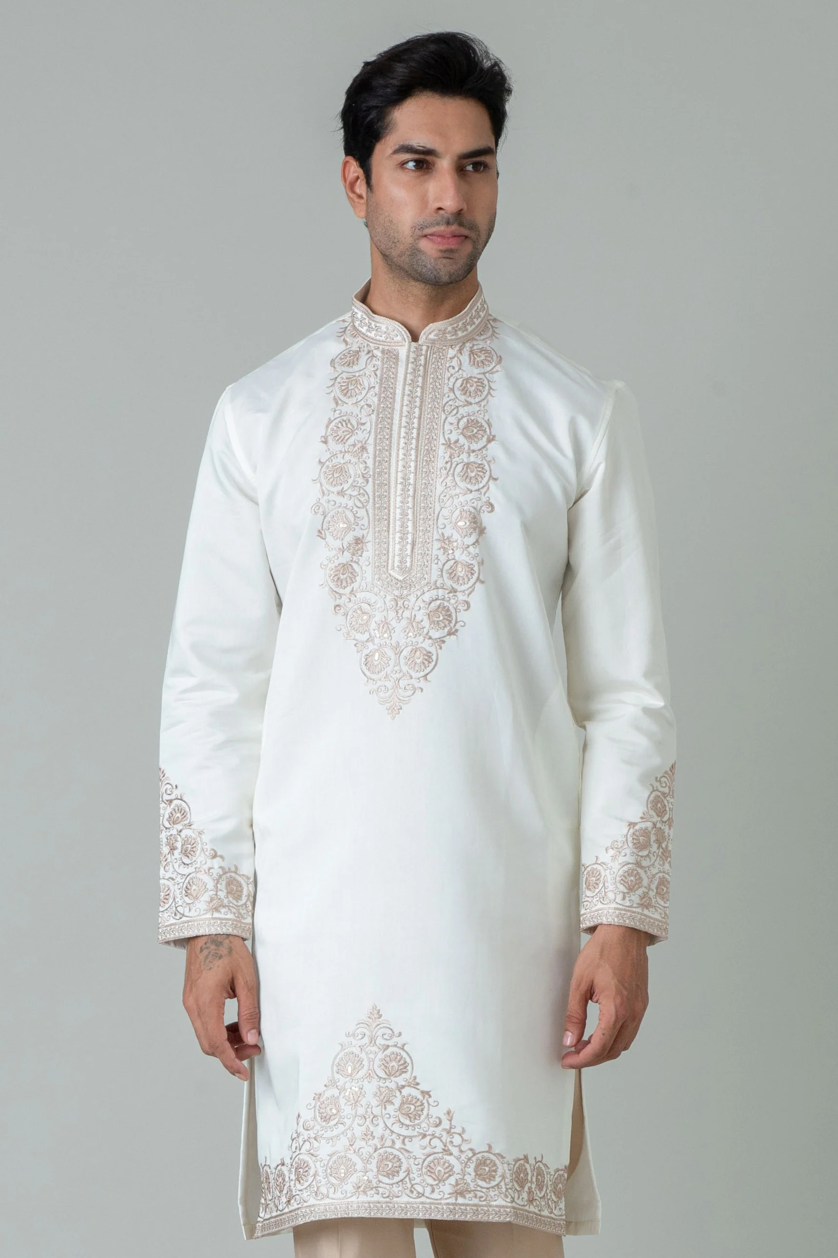 MLS EMBROIDERED KURTA PAJAMA