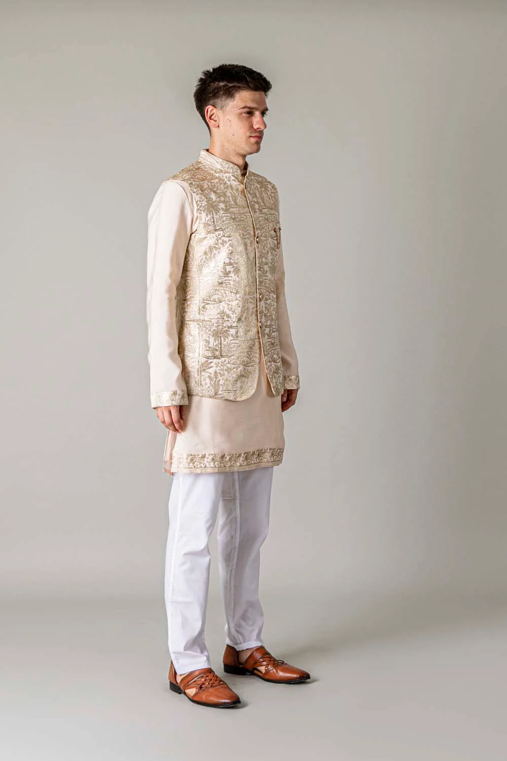 MLS KURTA JAWAHAR SET