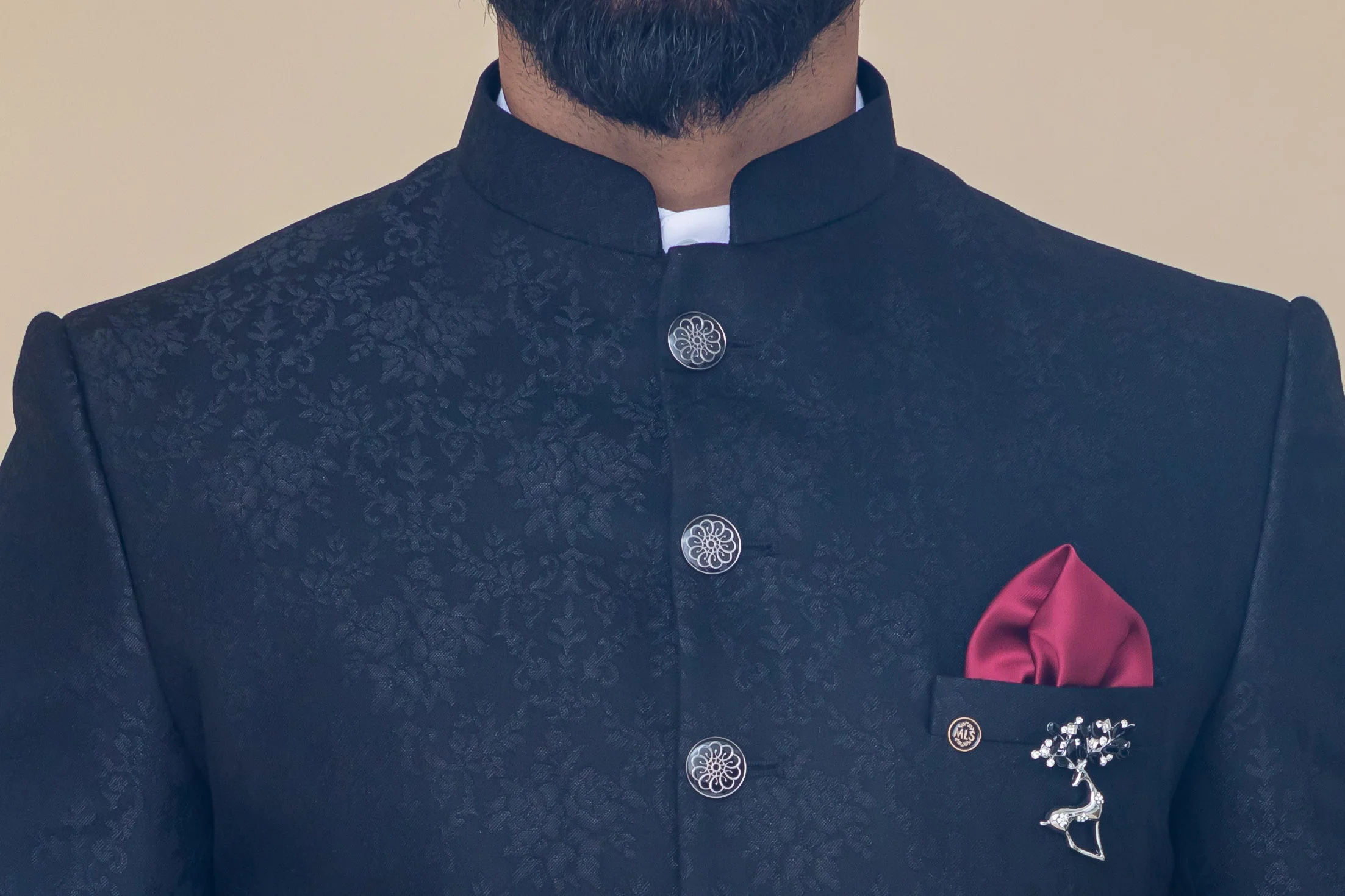 MLS PRINTED JODHPURI SUIT 2PCS