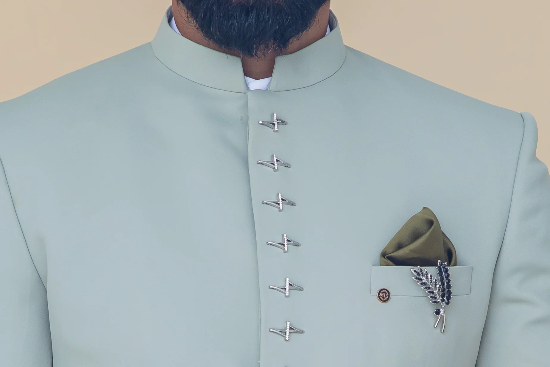 MLS PLAIN JODHPURI SUIT 2PCS